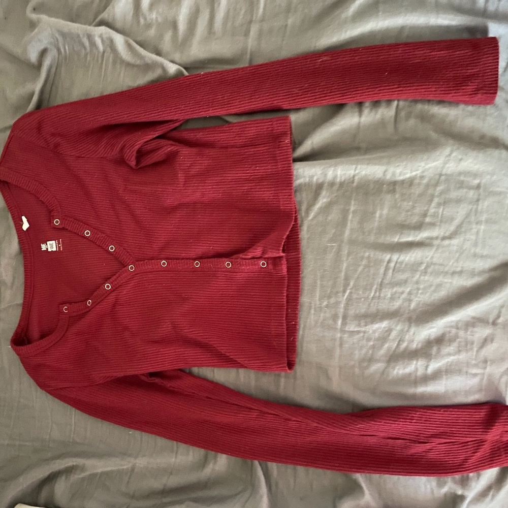 PacSun cropped long sleeve, knitted material top